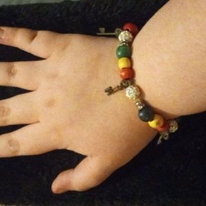 Handmade stretchy pirate bracelet